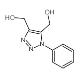 [5-(hydroxymethyl)-3-phenyl-triazol-4-yl]methanol结构式