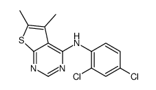 N-(2,4-dichlorophenyl)-5,6-dimethylthieno[2,3-d]pyrimidin-4-amine结构式