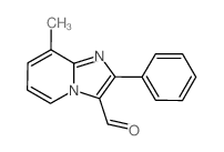 8-METHYL-2-PHENYL-IMIDAZO[1,2-A]PYRIDINE-3-CARBOXALDEHYDE结构式