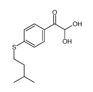 2,2-dihydroxy-1-[4-(3-methylbutylsulfanyl)phenyl]ethanone结构式