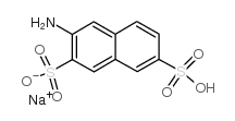 2,7-Naphthalenedisulfonicacid, 3-amino-, sodium salt (1:1) structure