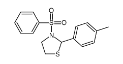 (9CI)-2-(4-甲基苯基)-3-(苯基磺酰基)-噻唑烷结构式