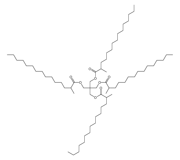 2,2-bis[[(2-methyl-1-oxopentadecyl)oxy]methyl]propane-1,3-diyl bis(2-methylpentadecanoate)结构式