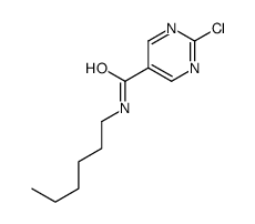 2-chloro-N-hexylpyrimidine-5-carboxamide结构式