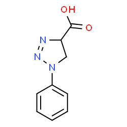 4,5-Dihydro-1-phenyl-1H-1,2,3-triazole-4-carboxylic acid结构式