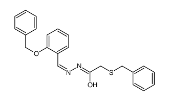 2-benzylsulfanyl-N-[(E)-(2-phenylmethoxyphenyl)methylideneamino]acetamide Structure
