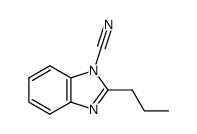 1H-Benzimidazole-1-carbonitrile,2-propyl-(9CI) structure