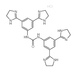 Urea,N,N'-bis[3,5-bis(4,5-dihydro-1Himidazol- 2-yl)phenyl]-,tetrahydrochloride结构式