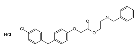 2-[benzyl(methyl)amino]ethyl 2-[4-[(4-chlorophenyl)methyl]phenoxy]acetate,hydrochloride Structure