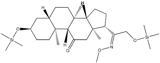 3α,21-Bis(trimethylsiloxy)-20-(methoxyimino)-5α-pregnan-11-one Structure
