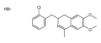 3-[(2-chlorophenyl)methyl]-6,7-dimethoxy-1-methyl-3,4-dihydroisoquinolin-2-ium,bromide Structure