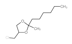 1,3-Dioxolane,4-(chloromethyl)-2-hexyl-2-methyl-结构式