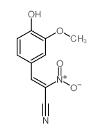 3-(4-hydroxy-3-methoxy-phenyl)-2-nitro-prop-2-enenitrile结构式