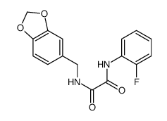 N-(1,3-benzodioxol-5-ylmethyl)-N'-(2-fluorophenyl)oxamide结构式