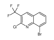 8-Bromo-2-chloro-3-(trifluoromethyl)quinoline结构式