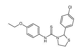 3-Thiazolidinecarbothioamide,2-(4-chlorophenyl)-N-(4-ethoxyphenyl)-(9CI) structure