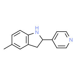 1H-Indole,2,3-dihydro-5-methyl-2-(4-pyridinyl)-(9CI) structure