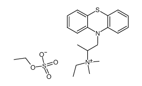 ethyl-dimethyl-(β-phenothiazin-10-yl-isopropyl)-ammonium, ethyl sulfate Structure