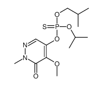 4-methoxy-2-methyl-5-[2-methylpropoxy(propan-2-yloxy)phosphinothioyl]oxypyridazin-3-one结构式