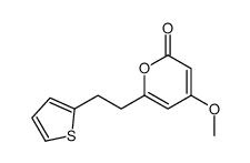 4-methoxy-6-(2-thiophen-2-ylethyl)pyran-2-one结构式