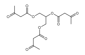 Tri(acetoacetic acid)1,2,3-propanetriyl ester structure