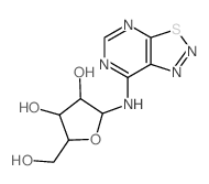 b-D-Ribofuranosylamine,N-[1,2,3]thiadiazolo[5,4-d]pyrimidin-7-yl- Structure