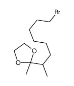 2-(8-bromooctan-2-yl)-2-methyl-1,3-dioxolane结构式