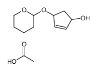 acetic acid,4-(oxan-2-yloxy)cyclopent-2-en-1-ol Structure