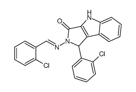 2-(2-chloro-benzylideneamino)-1-(2-chloro-phenyl)-1,4-dihydro-2H-pyrrolo[3,4-b]indol-3-one结构式