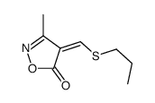 3-methyl-4-(propylsulfanylmethylidene)-1,2-oxazol-5-one Structure