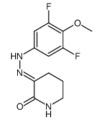 3-[(3,5-Difluoro-4-methoxy-phenyl)-hydrazono]-piperidin-2-one Structure