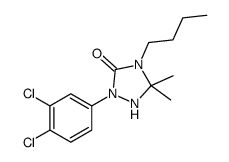 4-butyl-2-(3,4-dichlorophenyl)-5,5-dimethyl-1,2,4-triazolidin-3-one结构式