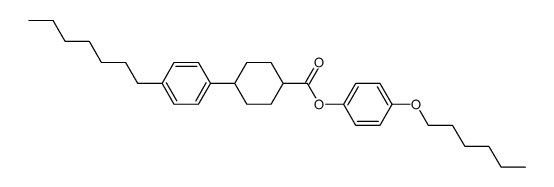 4-(4-Heptyl-phenyl)-cyclohexanecarboxylic acid 4-hexyloxy-phenyl ester结构式