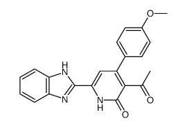 3-acetyl-6-(1H-benzoimidazol-2-yl)-4-(4-methoxy-phenyl)-1H-pyridin-2-one结构式