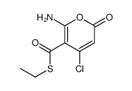 S-ethyl 2-amino-4-chloro-6-oxopyran-3-carbothioate Structure