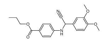 4-{[Cyano-(3,4-dimethoxy-phenyl)-methyl]-amino}-benzoic acid propyl ester Structure