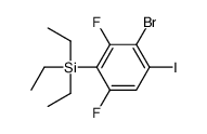 (3-bromo-2,6-difluoro-4-iodophenyl)-triethylsilane结构式