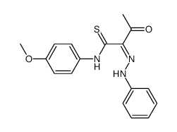 (2Z)-3-oxo-2-phenylhydrazonothiobutanoic acid (4-methoxy)anilide Structure