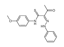 (2Z)-3-oxo-2-phenylhydrazonothiobutanoic acid (4-methoxy)anilide结构式