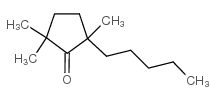 2,2,5-三甲基-5-戊基环戊酮结构式