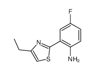 Benzenamine, 2-(4-ethyl-2-thiazolyl)-4-fluoro- (9CI) structure