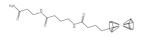 N-(2-carbamoylethyl)-4-[4-(1-cyclopenta-2,4-dienyl)butanoylamino]butanamide; cyclopenta-1,3-diene; iron structure