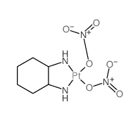 (2-azanidylcyclohexyl)azanide; nitric acid; platinum(+2) cation结构式
