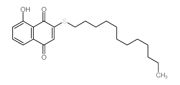 2-dodecylsulfanyl-8-hydroxy-naphthalene-1,4-dione结构式