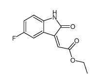 (5-fluoro-2-oxo-1,2-dihydro-indol-3-ylidene)-acetic acid ethyl ester结构式