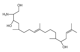 (2S,3S,5S,8E,13R,14S)-2-Amino-5,9,13,17-tetramethyl-8,16-octadecadiene-1,3,14-triol结构式