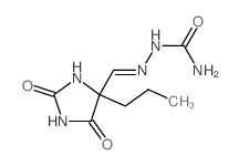 Hydrazinecarboxamide,2-[(2,5-dioxo-4-propyl-4-imidazolidinyl)methylene]- Structure