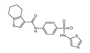 N-[4-(1,3-thiazol-5-ylsulfamoyl)phenyl]-4,5,6,7-tetrahydro-1-benzothiophene-3-carboxamide Structure