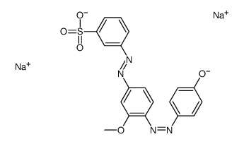 3-[[4-[[4-(Sodiooxy)phenyl]azo]-3-methoxyphenyl]azo]benzenesulfonic acid sodium salt structure