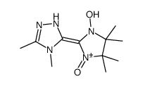 2-(3,4-dimethyl-1H-1,2,4-triazol-5-ylidene)-3-hydroxy-4,4,5,5-tetramethylimidazolidin-1-ium 1-oxide结构式